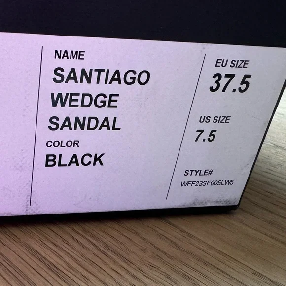 BNIB Rag & Bone Santiago Wedge - Black Leather - Size 7.5 (37.5) - Picture 8 of 11